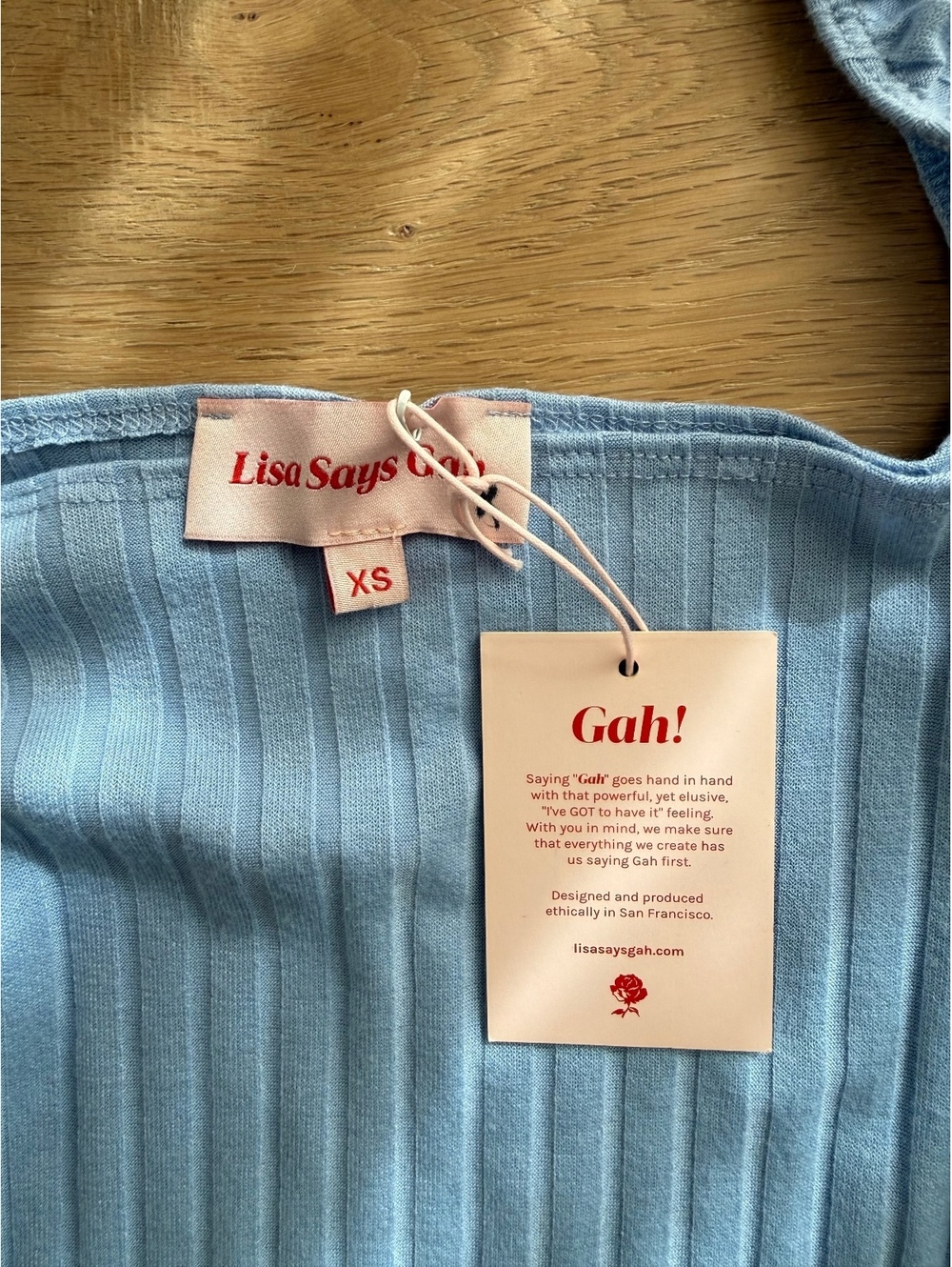 Lisa Says Gah Roya Ribbed Midi Dress Light Blue Size XS NWT Long Sleeve - Picture 5 of 11